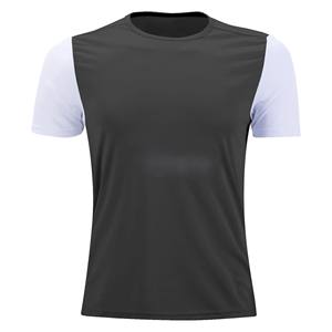 T-shirt de sport personnalisé bicolore pour homme, noir et blanc, pour l'entraînement en salle de sport, tissu respirant et à séchage rapide - Product Image 1