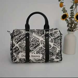 Weekender Duffle <b>Bag</b> for Unisex Business PU <b>Leather</b> <b>Overnight</b> <b>Bag</b> Fashionable Fabric Duffle <b>Bag</b> - Product Image 1