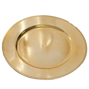 Great Quality Everlasting Metal Charger <b>Plate</b> Sparkly & Elegance Stainless Steel <b>Gold</b> Finished Handmade Metal Charger <b>Plate</b> - Product Image 4