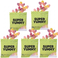 Op maat gemaakte groothandel Zweedse snoepjes watermeloen druif perzik smaken gelatinevrije gummy snoepjes rechtstreeks van de fabriek