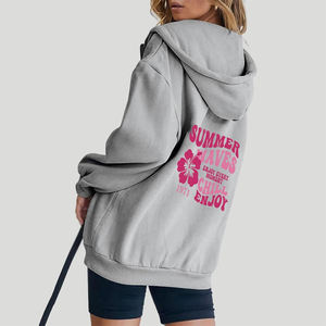 Sweat à capuche imprimé pour femme Sweat à capuche en molleton doux avec un design graphique élégant - Product Image 3