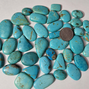Cabujón turquesa de Arizona Natural, mezcla de formas y tamaños, cabujón tallado a mano, piedras preciosas sueltas para hacer joyas, cabujón - Product Image 4