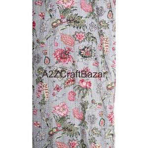 Hermoso Kimono Estilo Bata para Mujer, Hecho a Mano con Patchwork, 100% Algodón, Acolchado Kantha, Bordado Floral Corto, Multicolor, Informal - Product Image 5