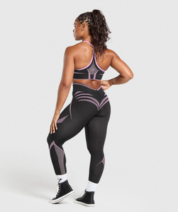 Leggings pour femmes à la mode en gros, hiver, sans couture, décontractés, antibactériens, respirants, taille mi-haute, longueur genou, serrés, sport, yoga - Product Image 6