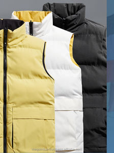 2024 nuevo chaleco coreano de algodón para hombre tendencia Otoño Invierno con gran hombro cálido abrigos dobles gruesos patrón de retazos - Product Image 6