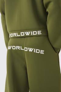 Conjunto Deportivo de 2 Piezas con Capucha y Cremallera, Corte Holgado y Cintura Extendida, con Logotipo Personalizado, para Hombre - Product Image 3