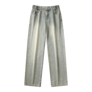 Printemps grande taille jean hommes Version étendue 190 grand et épaissi décontracté Super longue jambe droite pantalon de nettoyage - Product Image 1