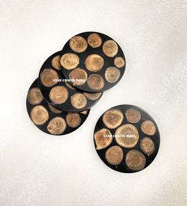 Posavasos de resina de madera y fregona mejor valorados para el hogar, posavasos de decoración de mesa, alfombrillas y almohadillas de vidrio para bebidas frías resistentes al calor - Product Image 5