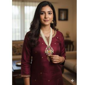 Designer Premium Quality Premium Polish Gold Plated Jadau <b>Pearls</b> Exclusive <b>Necklace</b> <b>Set</b> for Wedding Wear Collection For Women - Product Image 1