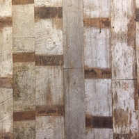 Panneau mural en bois massif teck 3D géométrique moderne, variété de couleurs naturelles uniques, pour villa, hôtel, appartement, 7-9 mm