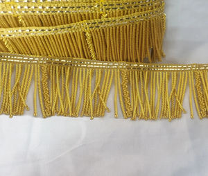 Wholesale 5cm Premium Gold Gilt Bullion Wire <b>Fringe</b> <b>Trimmings</b> Customized Elegant Sewing Garments Braids - Product Image 3
