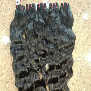 Extensions de cheveux vierges indiennes Remy non traitées en gros avec double trame machine pour tissage de cheveux pour toutes les couleurs - Product Image 1