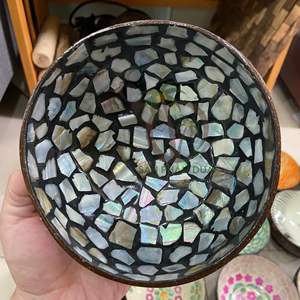 Tazón y taza de laca de coco de alta calidad, vajilla ecológica para decoración del hogar disponible para la venta - Product Image 6