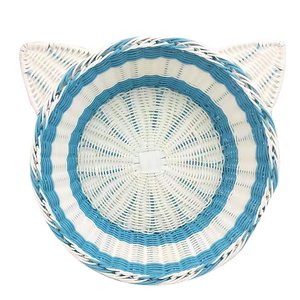 ลดราคา! ตะกร้าเตียงแมวทำมือตะกร้าหวายสำหรับสัตว์เลี้ยง - Product Image 1