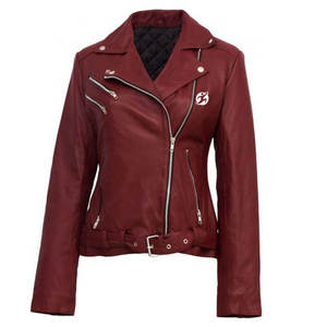 Chaqueta de cuero de piel de oveja para mujer de estilo Vintage real de moda con logotipo personalizado cuero genuino Color y tamaño personalizados - Product Image 1