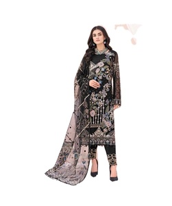 Traje de boda de fiesta de manga larga Shalwar Kameez pakistaní bordado nuevo para mujer con vestido elegante para bodas otras ocasiones - Product Image 1