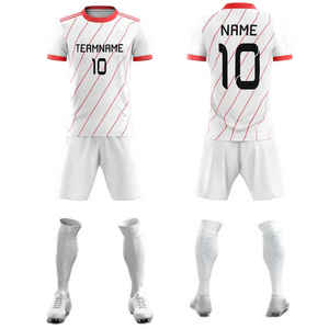 Uniforme de fútbol de color sólido de alta calidad de talla grande Impresión por sublimación digital personalizable - Product Image 2