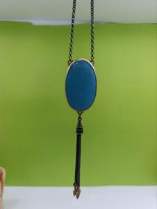 Handmade 925 Sterling <b>Silver</b> Modern Turquoise Gemstone Jewelry <b>Set</b> <b>Necklace</b> Simple Oval Pendant Featuring Artisan Quality Unique - Product Image 4