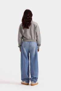 Sweat-shirt à col montant zippé gris clair pour femme, nouvelle mode, en molleton de coton, coupe décontractée, style sportif et décontracté - Product Image 5