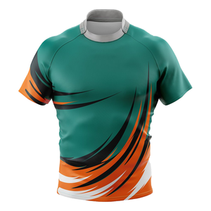 Vente en gros Maillot de rugby personnalisé Chemise à manches courtes Maillot de rugby personnalisé sublimé de haute qualité pour hommes et femmes - Product Image 2