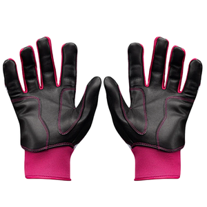 Customizable Leather Baseball <b>Batting</b> <b>Gloves</b> for Unisex Adjustable Hook Loop Closure Durable Breathable Low MOQ Personalized - Product Image 5