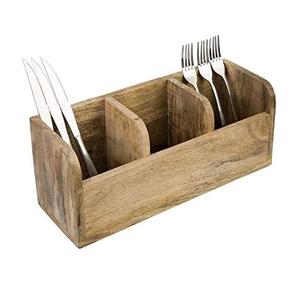 Vente en gros de porte-assiettes décoratifs en bois de mangue et d'acacia à 3 compartiments pour l'exportation, vaisselle à un niveau - Product Image 1