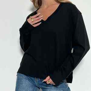 เสื้อสเวตเตอร์โอเวอร์ไซส์ผ้าฝ้ายผู้หญิง, เสื้อวอร์มวินเทจ - Product Image 5