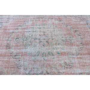 พรมตุรกี 6.4x9.8 ฟุต (196x299 ซม.) สีแดง ลายแบบนามธรรม สไตล์วินเทจ - Product Image 5