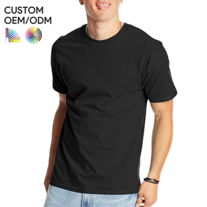 T-shirt pour homme coupe classique, tricoté 100% coton, respirant, écologique, anti-rides, séchage rapide, décontracté, manches courtes, col rond, 180g - Product Image 1