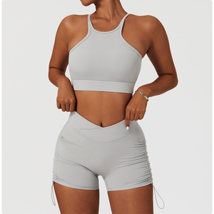 Conjunto Deportivo para Mujer, Top Deportivo y Leggings, Diseño Personalizado de Alta Calidad con Logotipo, Spandex/Nylon con Elasticidad en Cuatro Direcciones - Product Image 5