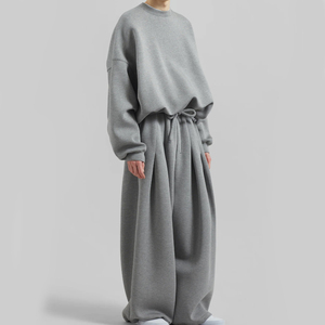 Latest Design Oversized Sweatshirt And Sweatpants Sweatsuit Joggers Set / Wholesale Rate Custom Logo Men's Cotton Tracksuit 2026 - Product Image 6