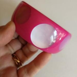 Brazaletes gruesos geométricos apilables minimalistas Brazaletes de resina de moda para mujer con diamantes de imitación de colores - Product Image 4