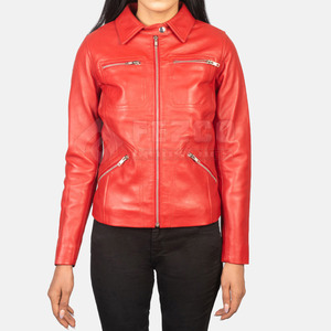 Chaqueta de Cuero Genuino para Mujer de Alta Calidad, Transpirable, de Secado Rápido, Moda de Invierno, Venta al Por Mayor, Procesamiento de Tejido, Logotipo Frontal - Product Image 1