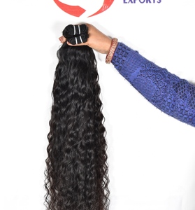 Indian Cuticle Aligned 100% Raw Remy Natural Wave Bundle Wholesale Color Hair Black Women Machine Double Weft Human Hair <b>Polybag</b> - Product Image 1