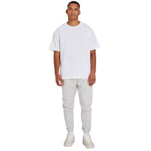 Pantalon de survêtement décontracté gris chiné pour homme, coupe décontractée, 80% coton molletonné, taille élastique, durable, à porter tous les jours, logo en relief, séchage rapide - Product Image 6