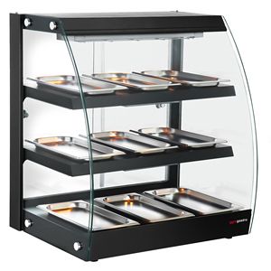 Vitrine chauffante commerciale - 648 mm - 1,16 kW - avec 3 étagères - Noir - Product Image 4