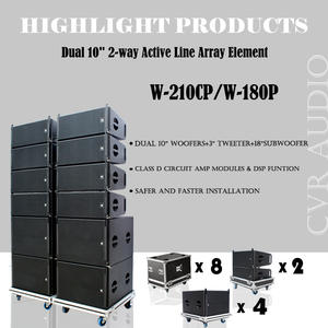 Système de haut-parleurs audio professionnels pour salles de bal, pleine fréquence, passif, impédance 8 ohms, coque métallique, matériau bois - Product Image 5