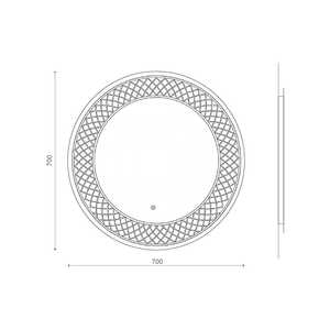กระจกห้องน้ำ LED ดีไซน์อิตาลีขนาด 70 ซม. พร้อมตกแต่งด้วย Koricini - Product Image 6