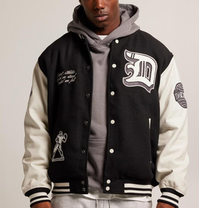 Veste Letterman Varsity pour hommes de haute qualité avec manches en laine Hiver À la mode Décontracté Élégant Nylon Shell Tissu Matériel - Product Image 2