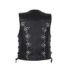 Chaleco Bordado Impermeable de Cuero Genuino Estilo Occidental para Mujer, Chaqueta sin Mangas de Piel de Vaca Premium, Pedidos al por Mayor y Servicio OEM - Product Image 2