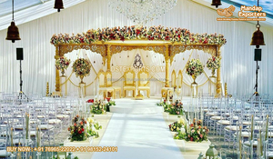 Decoración de mandap de madera para bodas hindúes tradicionales, impresionante mandap para bodas indias, diseño clásico de mandap para bodas gujaratis, Suiza U - Product Image 5