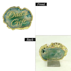 Promotional <b>Coaster</b> Set with Crystal <b>Agate</b> Stone Dad's Gift Table Decoration - Product Image 2