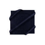 Navy Blue <b>Silk</b> Jacquard <b>Scarf</b> with Square Geometric Pattern - Product Image 3