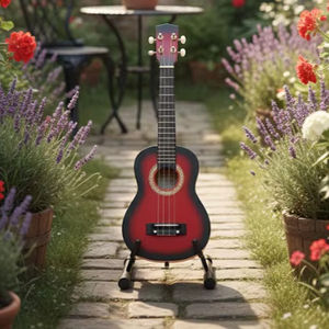 Ukelele Soprano Acústico SOLOBEAT de 4 Cuerdas de Madera con Acabado Brillante Modelo A50 HK Hong Kong - Product Image 1
