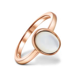 Anillo Apilable de Acero Inoxidable en Oro Rosa y Plata con Corazones Rechazados - Product Image 2