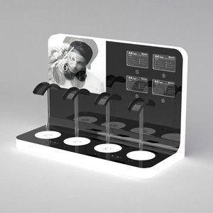 Gran oferta, soporte de exhibición de auriculares acrílico duradero, diseño transparente para el hogar, oficina, organizador de plástico, almacenamiento - Product Image 2
