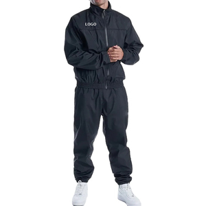 Survêtements en nylon pour hommes OEM Survêtement en nylon et polyester coupe-vent avec passepoil réfléchissant Ensemble de joggings légers personnalisés - Product Image 5