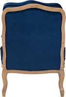 Fauteuil chaise longue Jules en teck massif, design traditionnel, revêtement en tissu, finition naturelle de haute qualité pour usage intérieur