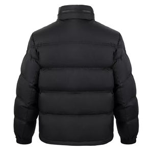 Veste matelassée épaisse à capuche de créateur surdimensionnée en duvet de bulle d'hiver noire de qualité supérieure personnalisée pour homme, veste matelassée brillante - Product Image 3