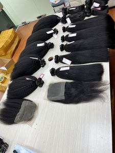 Paquetes de cabello de trama Virgen 100% Todas las cutículas alineadas Sin enredos o desprendimiento Cierre de encaje frontal de onda suelta natural - Product Image 4